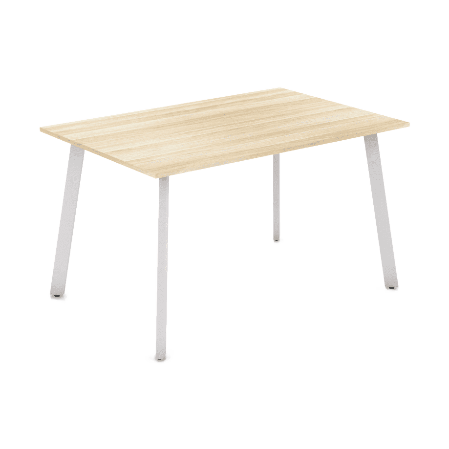 Flare Bar Leaner 1500 X 750 White New Oak Melamine - Office Furniture Company