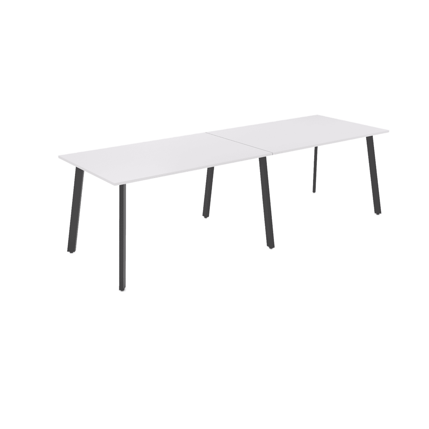 Flare Bar Leaner 1800 X 1200 Black Arctic White - Office Furniture Company