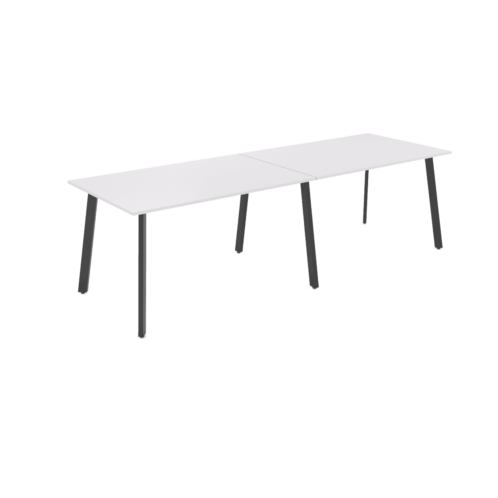 Flare Bar Leaner 1800 X 1200 Black Arctic White - Office Furniture Company