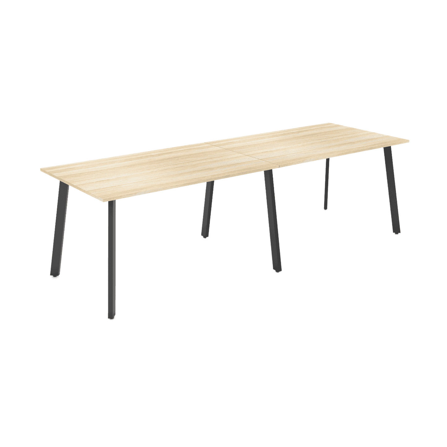 Flare Bar Leaner 1800 X 1200 Black New Oak Melamine - Office Furniture Company
