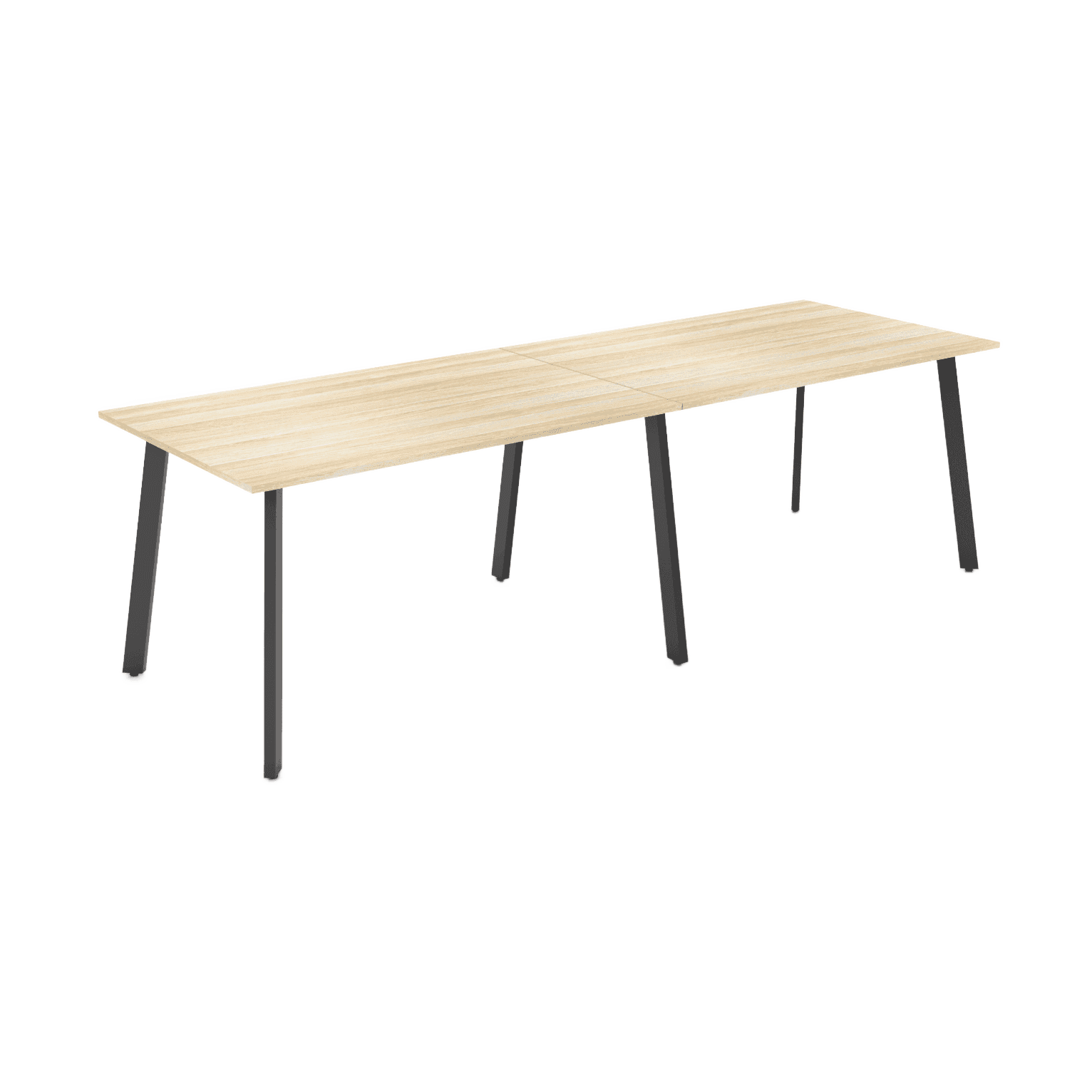 Flare Bar Leaner 1800 X 1200 Black New Oak Melamine - Office Furniture Company