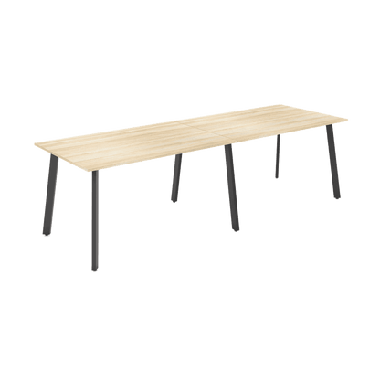 Flare Bar Leaner 1800 X 1200 Black New Oak Melamine - Office Furniture Company