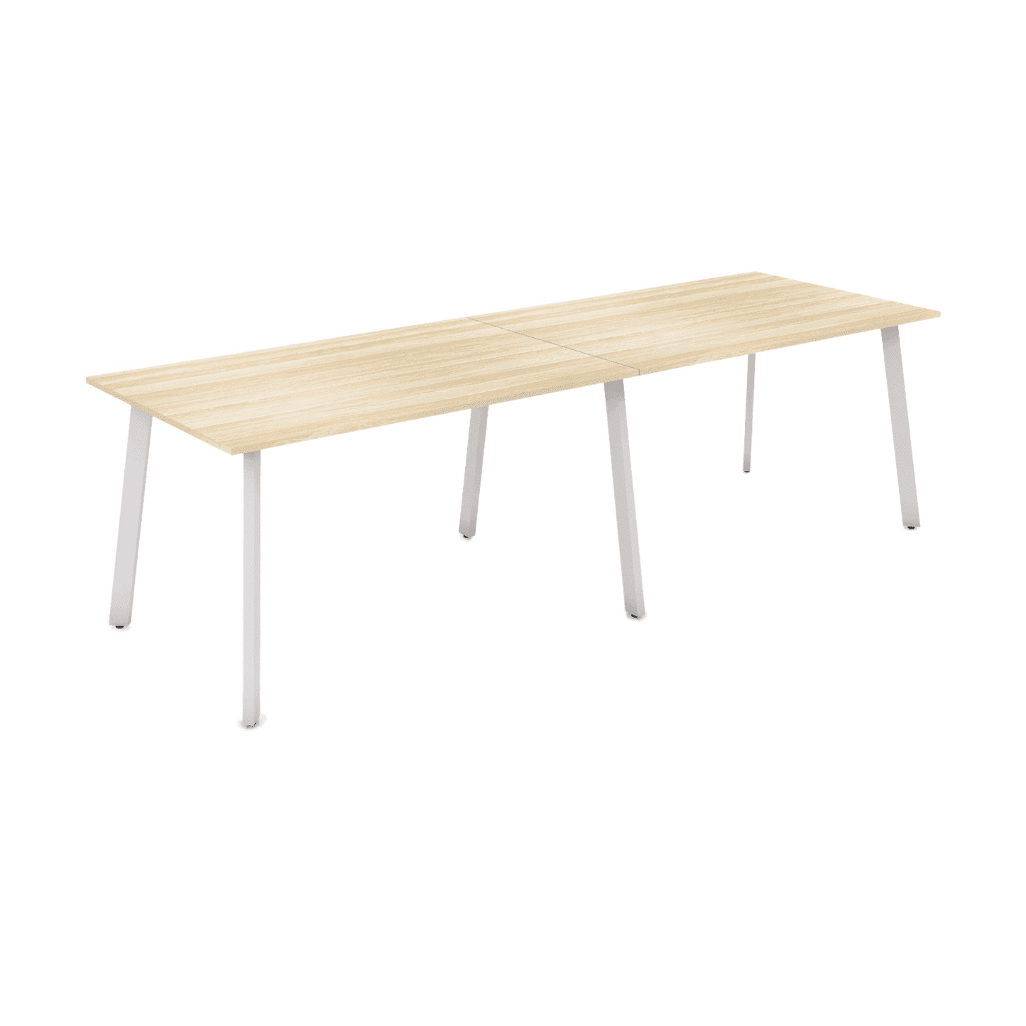Flare Bar Leaner 1800 X 1200 White New Oak Melamine - Office Furniture Company