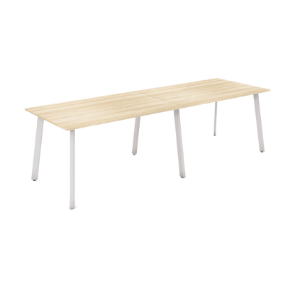 Flare Bar Leaner 1800 X 1200 White New Oak Melamine - Office Furniture Company