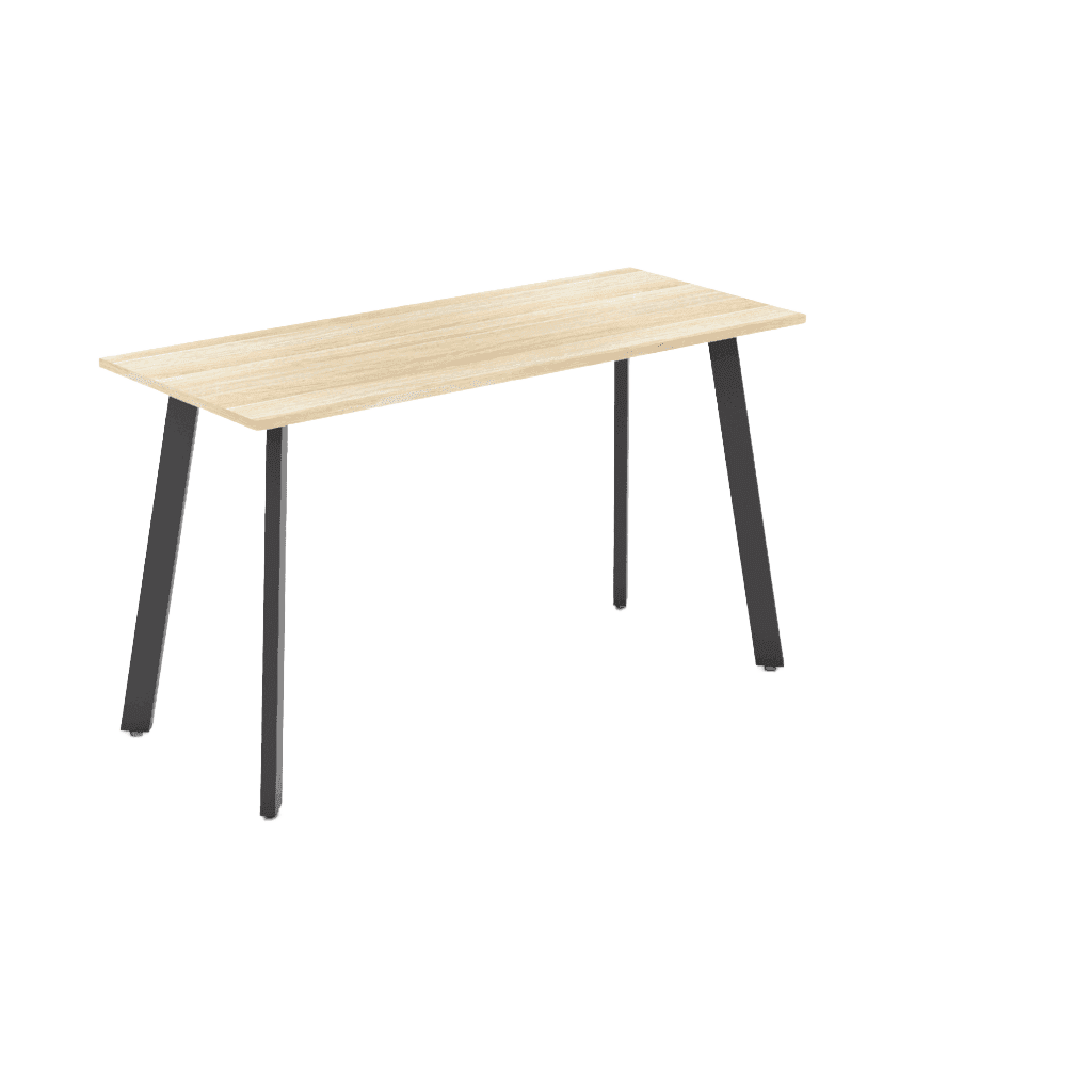Flare Bar Leaner 1800 X 750 Black Arctic White - Office Furniture Company