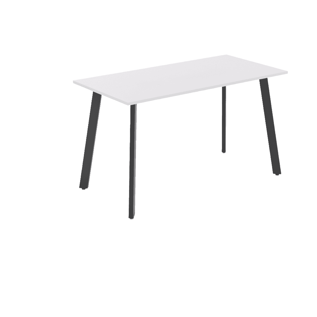 Flare Bar Leaner 1800 X 750 Black Arctic White - Office Furniture Company