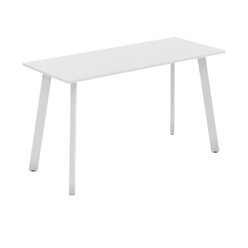 Flare Bar Leaner 1800 X 750 Black Arctic White - Office Furniture Company