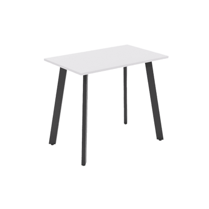 Flare Bar Leaner 1800 X 750 Black Arctic White - Office Furniture Company