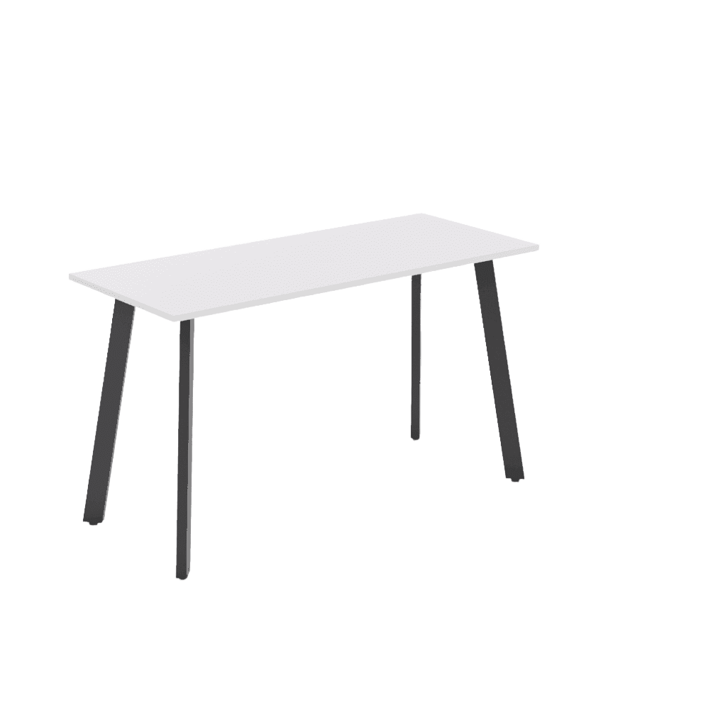 Flare Bar Leaner 1800 X 750 Black Arctic White - Office Furniture Company