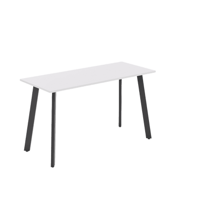 Flare Bar Leaner 1800 X 750 Black Arctic White - Office Furniture Company
