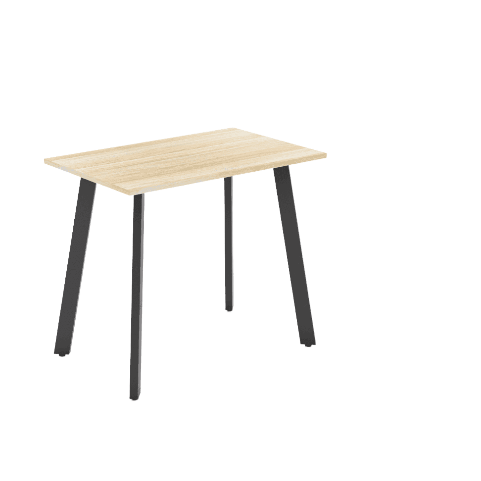 Flare Bar Leaner 1800 X 750 Black New Oak Melamine - Office Furniture Company
