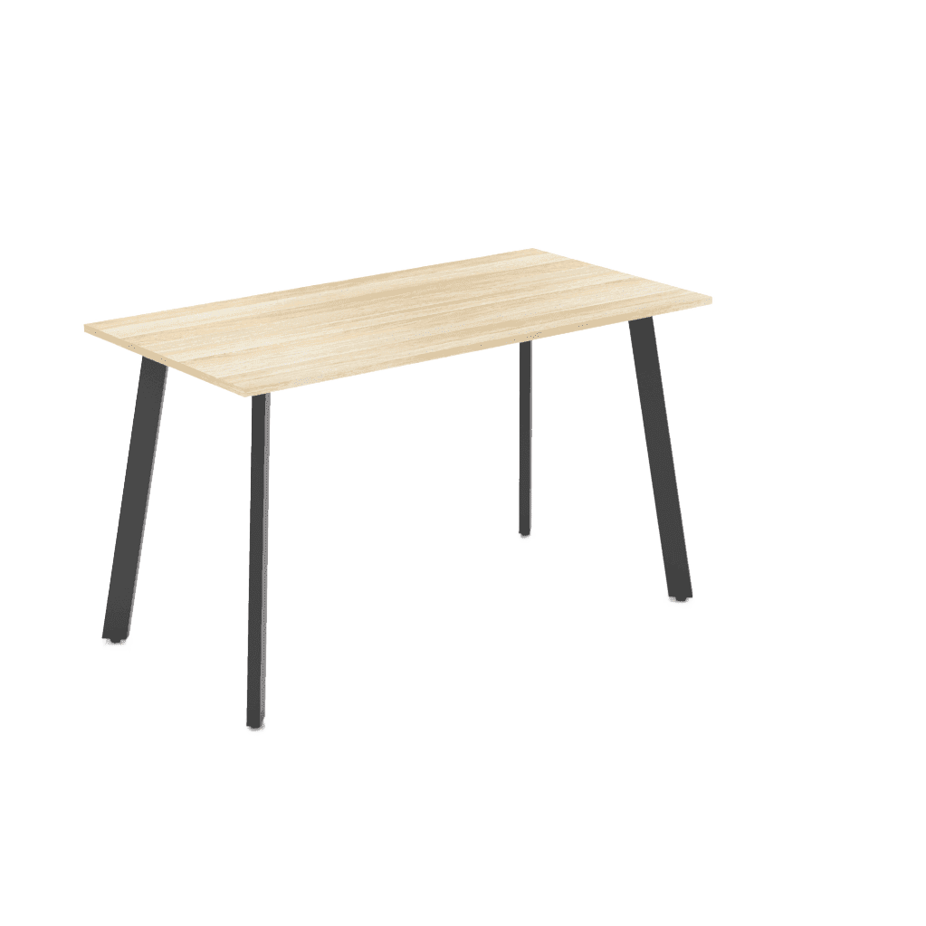 Flare Bar Leaner 1800 X 750 White New Oak Melamine - Office Furniture Company