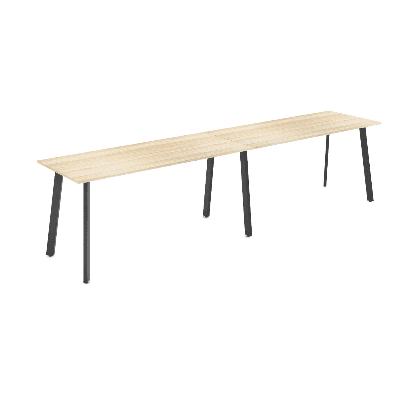 Flare Bar Leaner 2400 X 1200 Black New Oak Melamine - Office Furniture Company