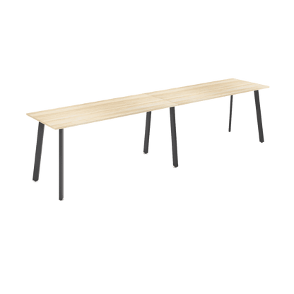 Flare Bar Leaner 2400 X 1200 Black New Oak Melamine - Office Furniture Company