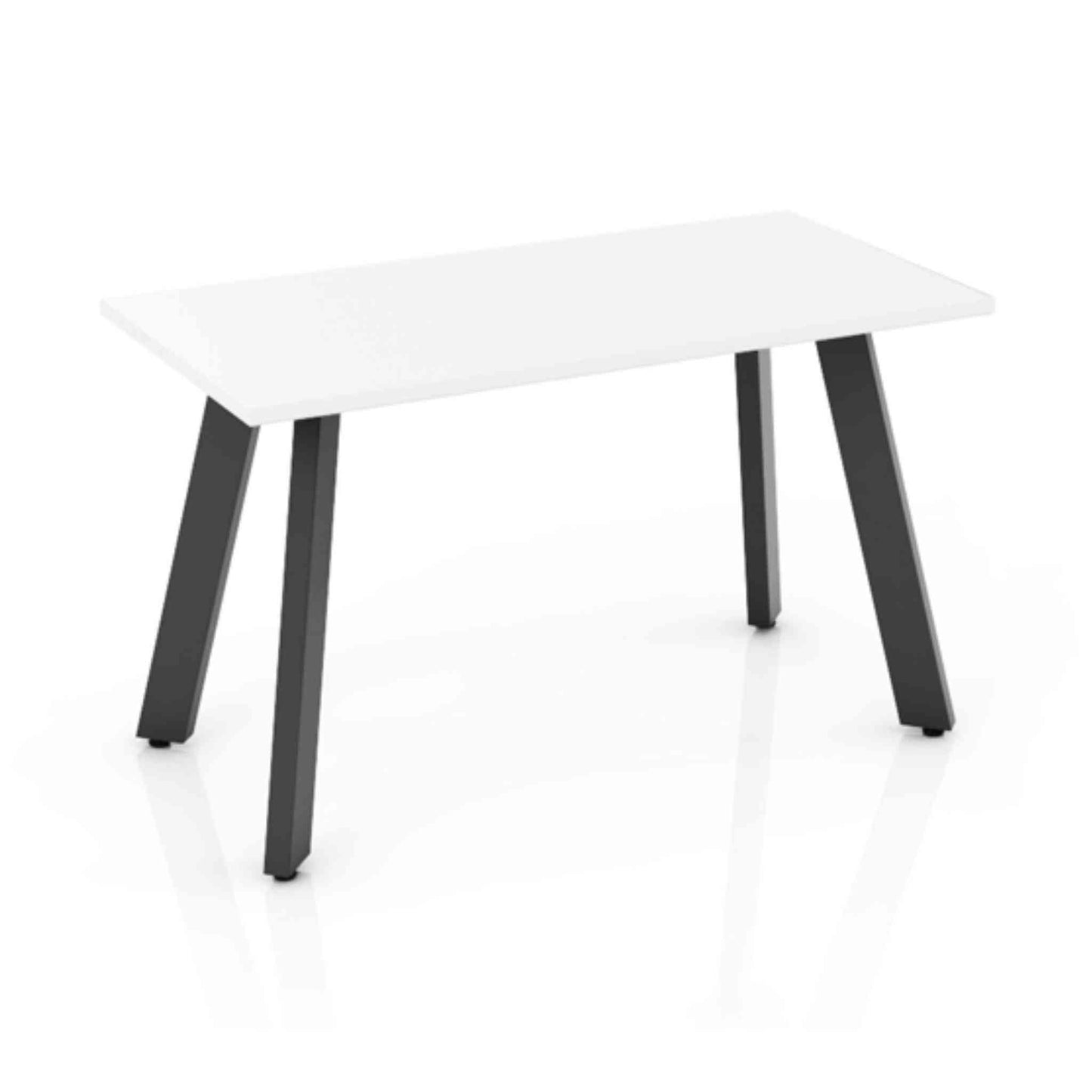 Flare Boardroom / Meeting Table 1200x750 Black Powdercoat White