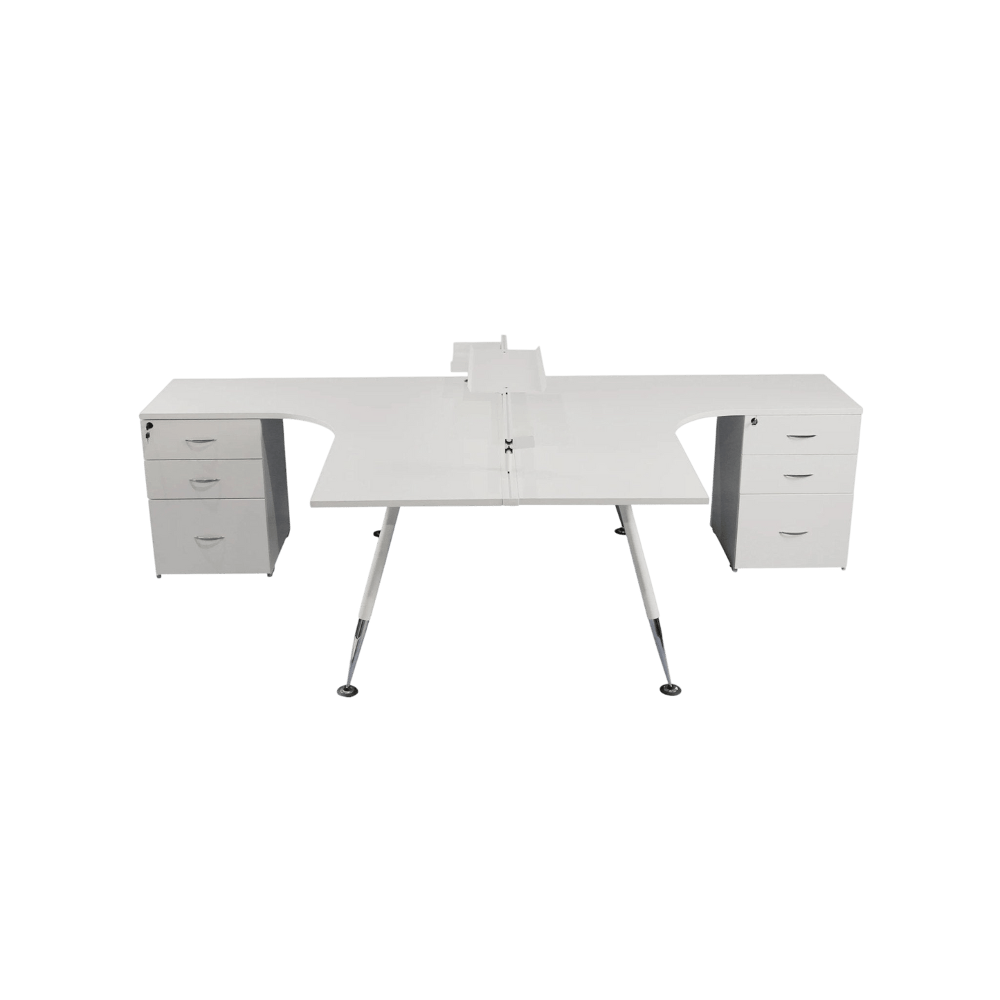 Fleet 2 Person Back To Back Corner Workstation