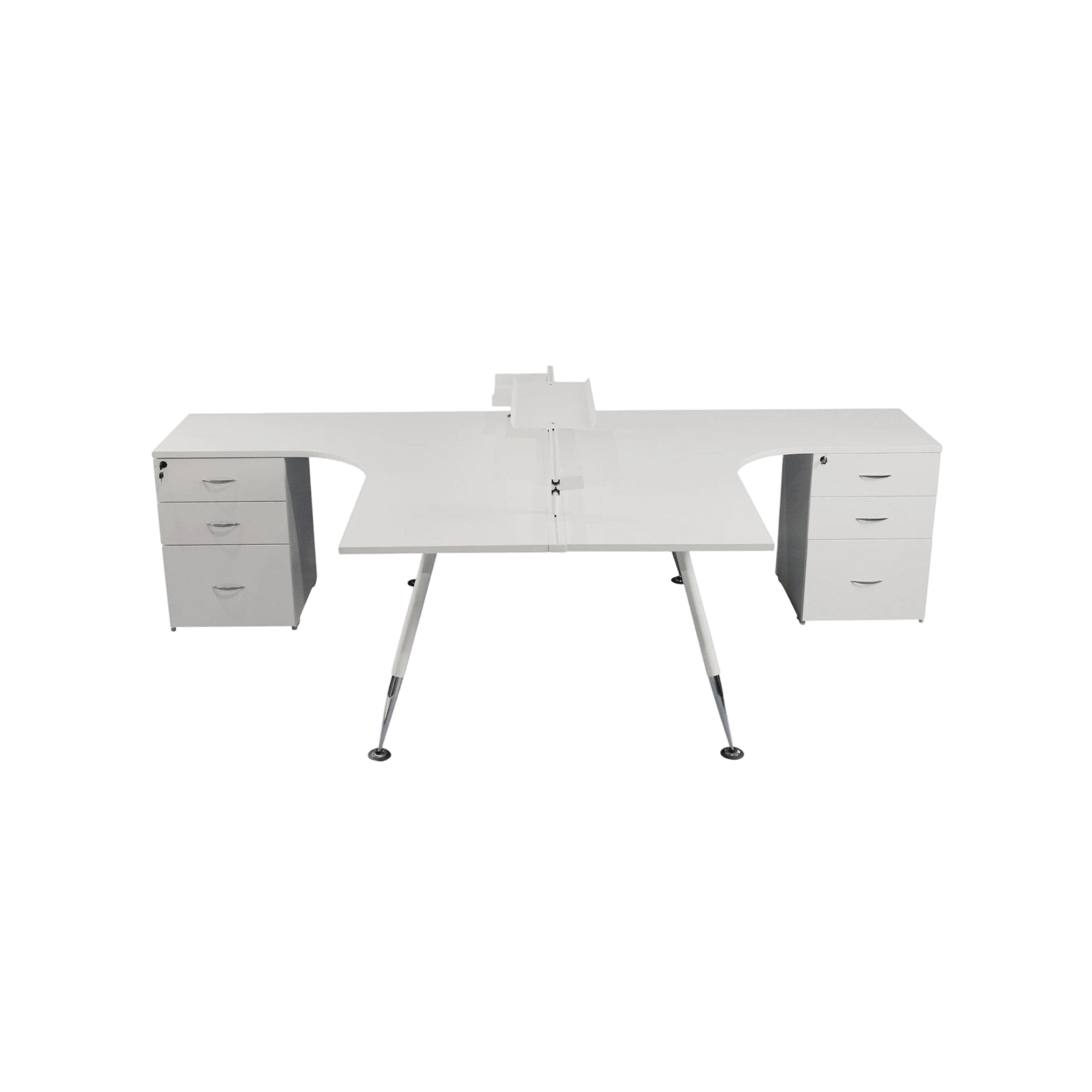 Fleet 2 Person Back To Back Corner Workstation