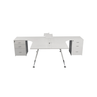 Fleet 2 Person Back To Back Corner Workstation