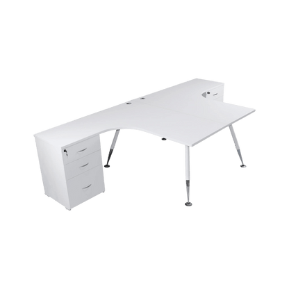 Fleet 2 Person Back To Back Corner Workstation