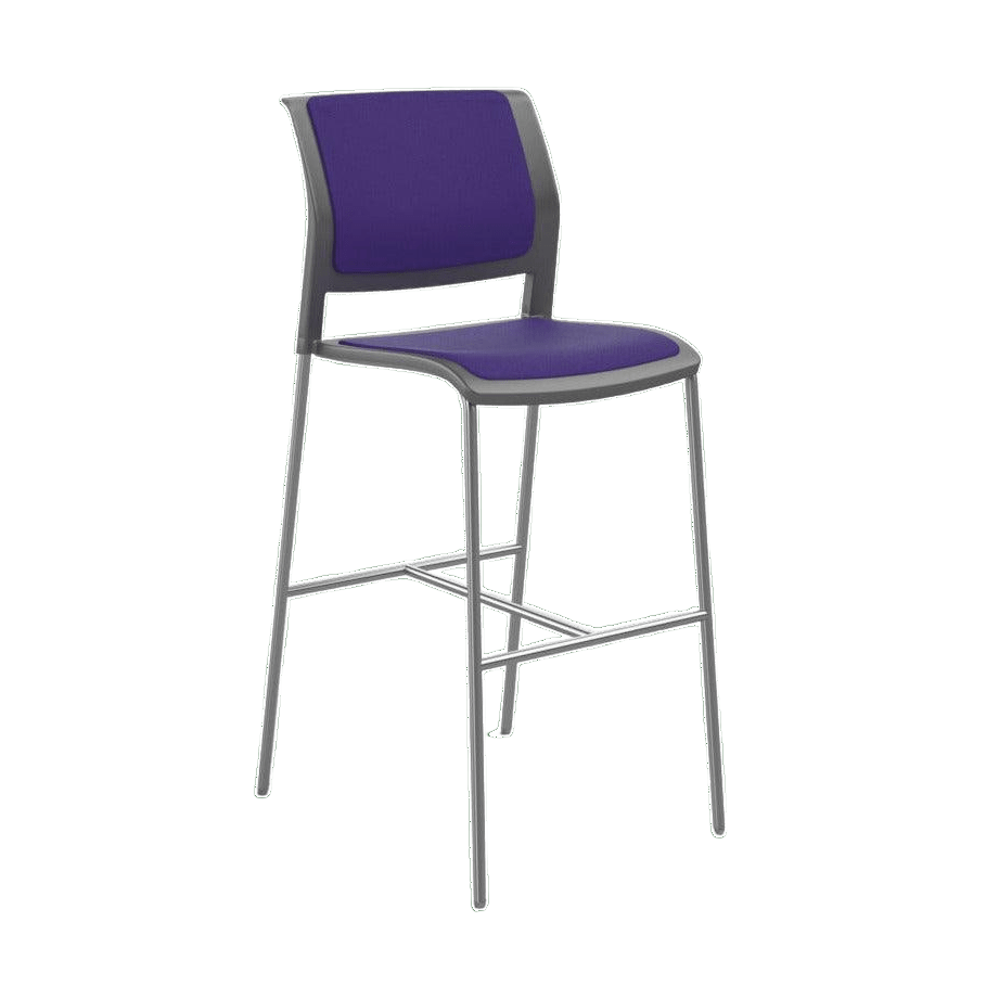 Game Office Bar Stool Fully Upholstered Charcoal breathe - plum - Office Furniture Company