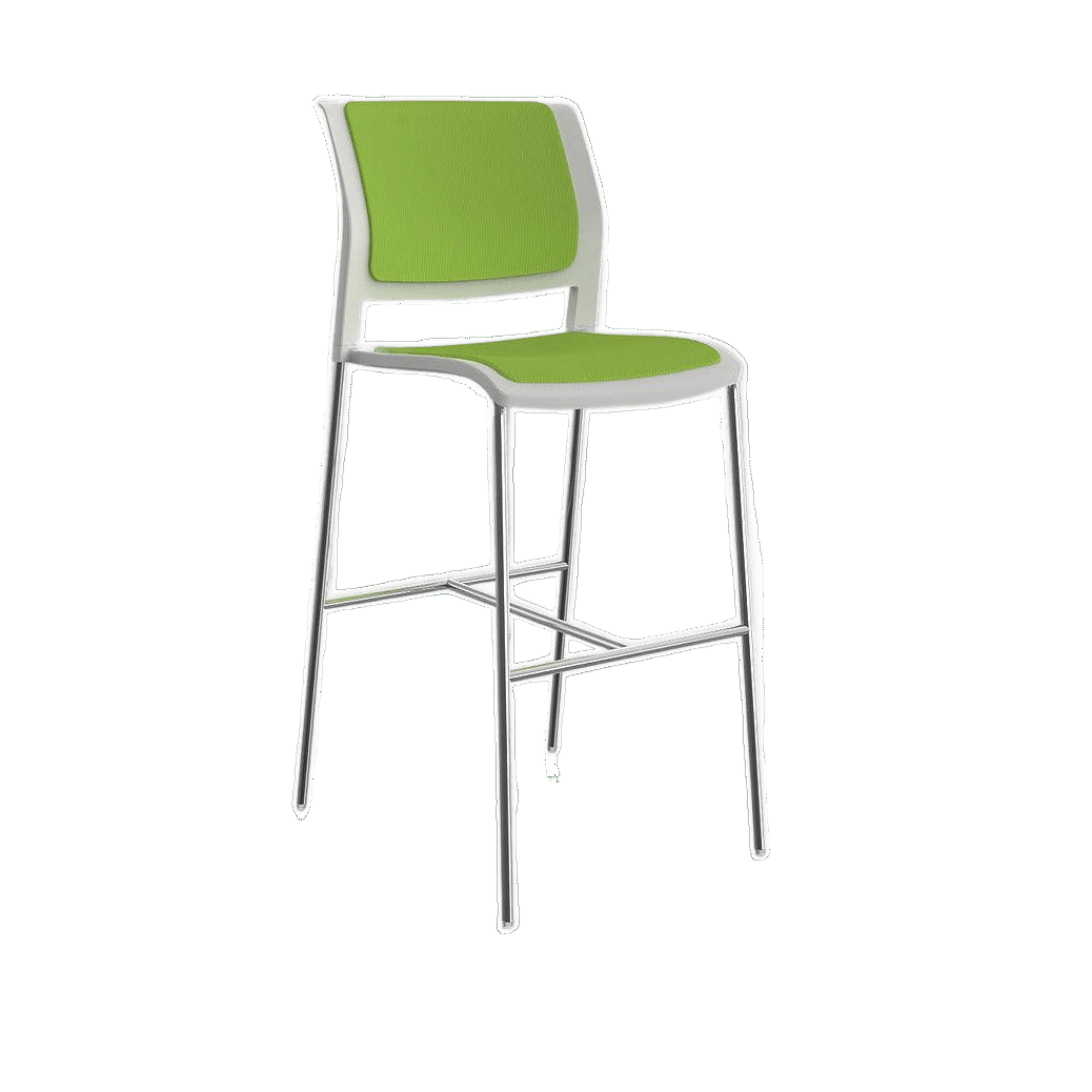 Game Office Bar Stool Fully Upholstered White breathe - lime - green - Office Furniture Company