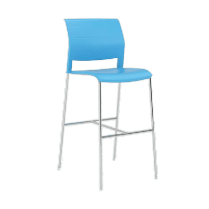 Game Office Bar Stool Moulded Plastic Aqua - Office Furniture Company