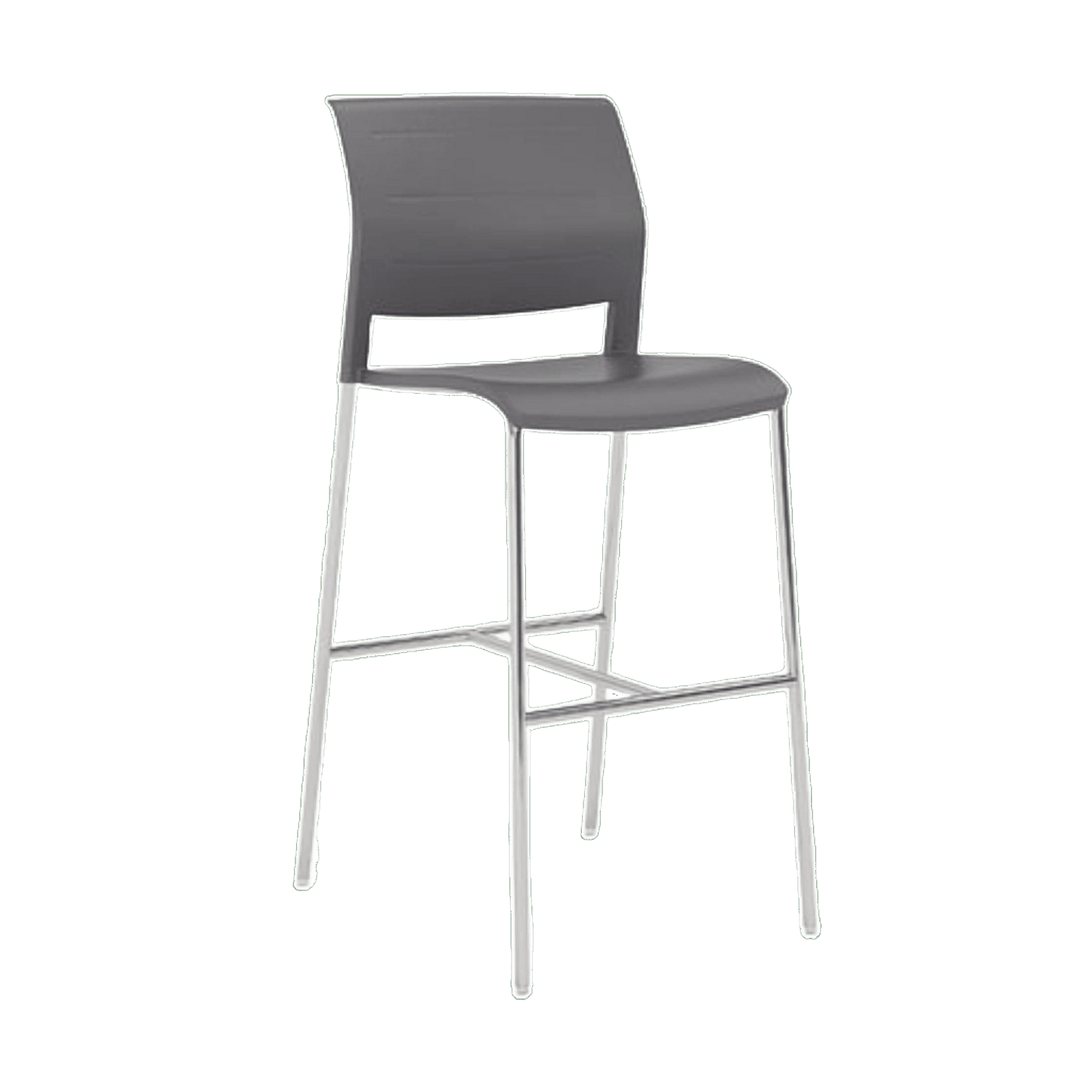 Game Office Bar Stool Moulded Plastic Charcoal - Office Furniture Company