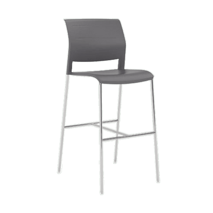 Game Office Bar Stool Moulded Plastic Charcoal - Office Furniture Company