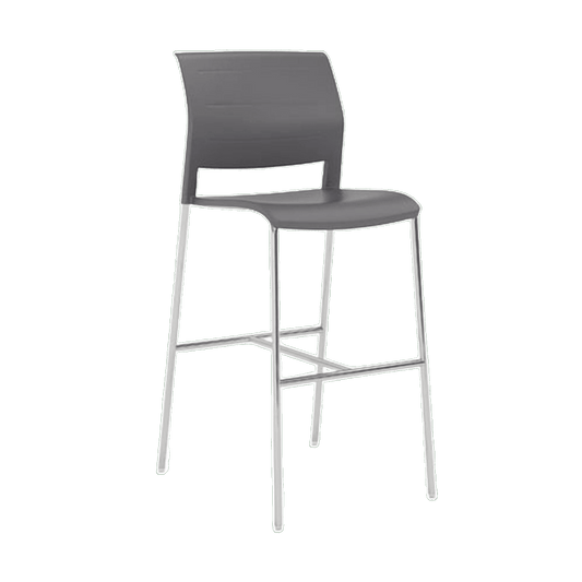 Game Office Bar Stool Moulded Plastic Charcoal - Office Furniture Company