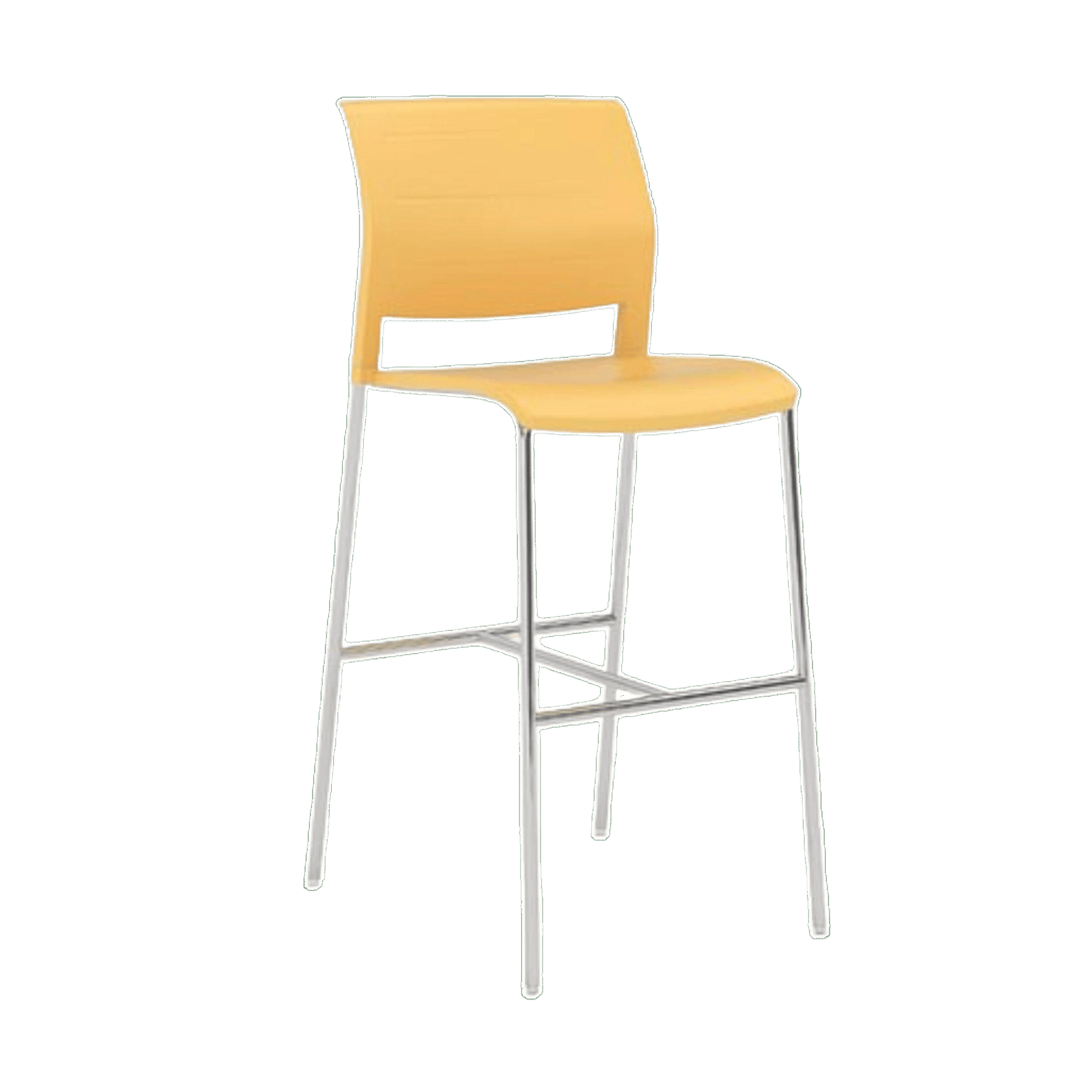 Game Office Bar Stool Moulded Plastic Daffodil - Office Furniture Company