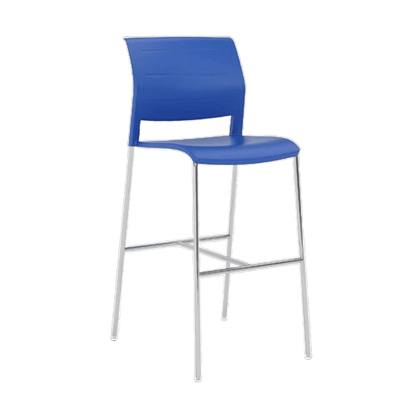 Game Office Bar Stool Moulded Plastic Game Indigo - Office Furniture Company