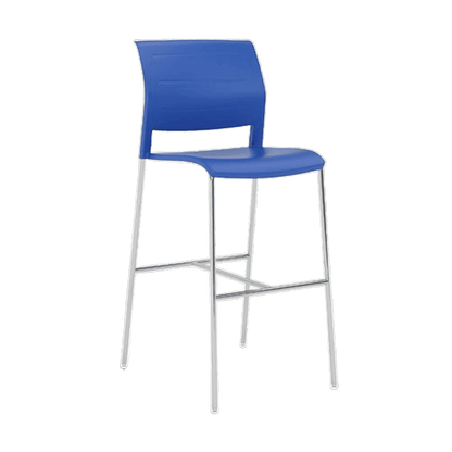 Game Office Bar Stool Moulded Plastic Game Indigo - Office Furniture Company
