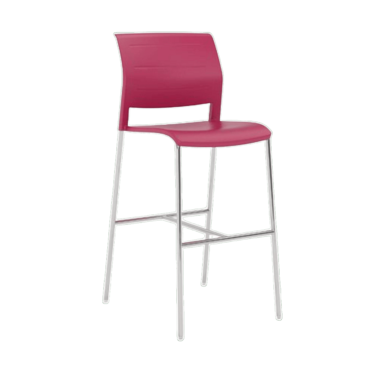 Game Office Bar Stool Moulded Plastic Game Red - Office Furniture Company