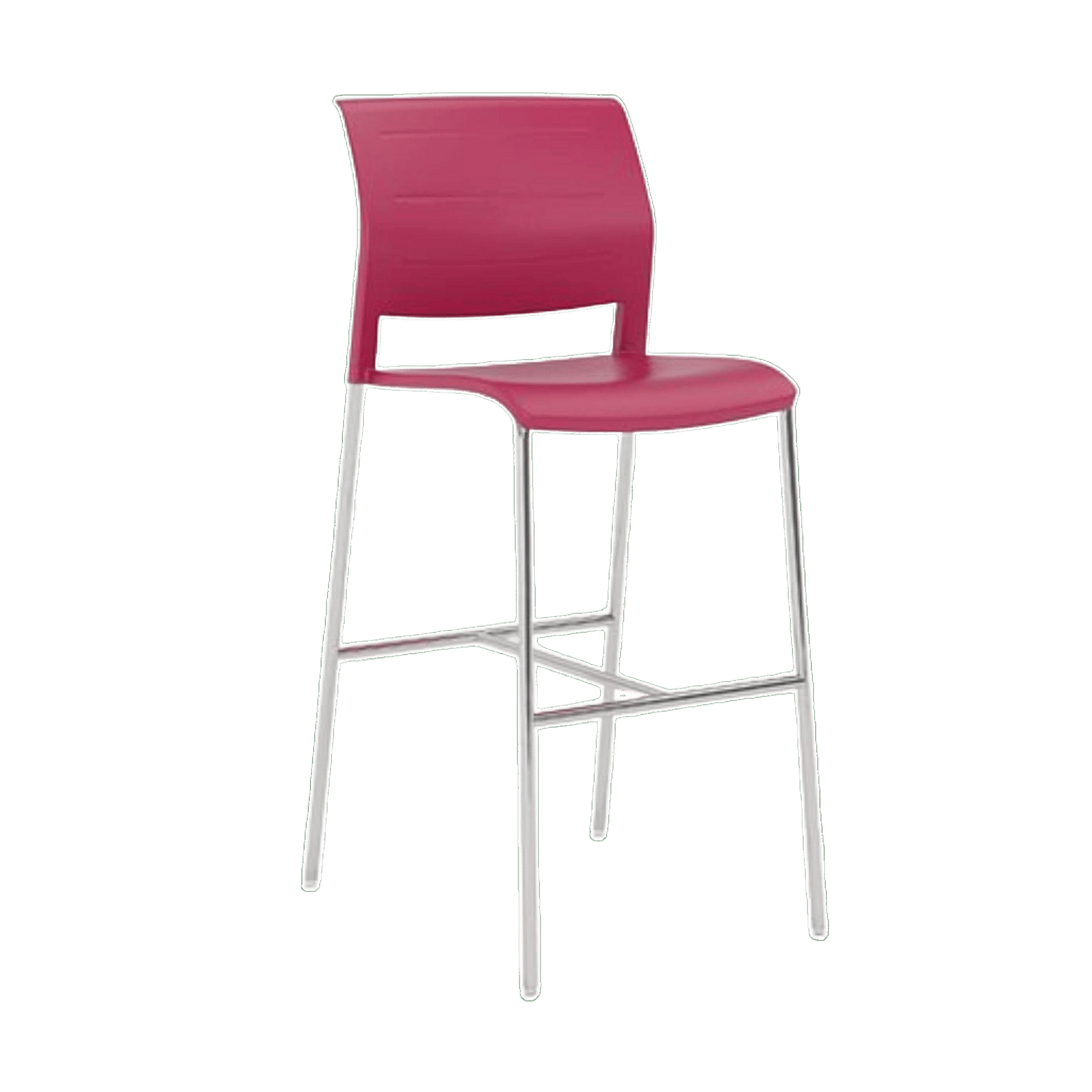 Game Office Bar Stool Moulded Plastic Game Red - Office Furniture Company