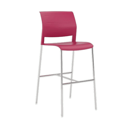Game Office Bar Stool Moulded Plastic Game Red - Office Furniture Company