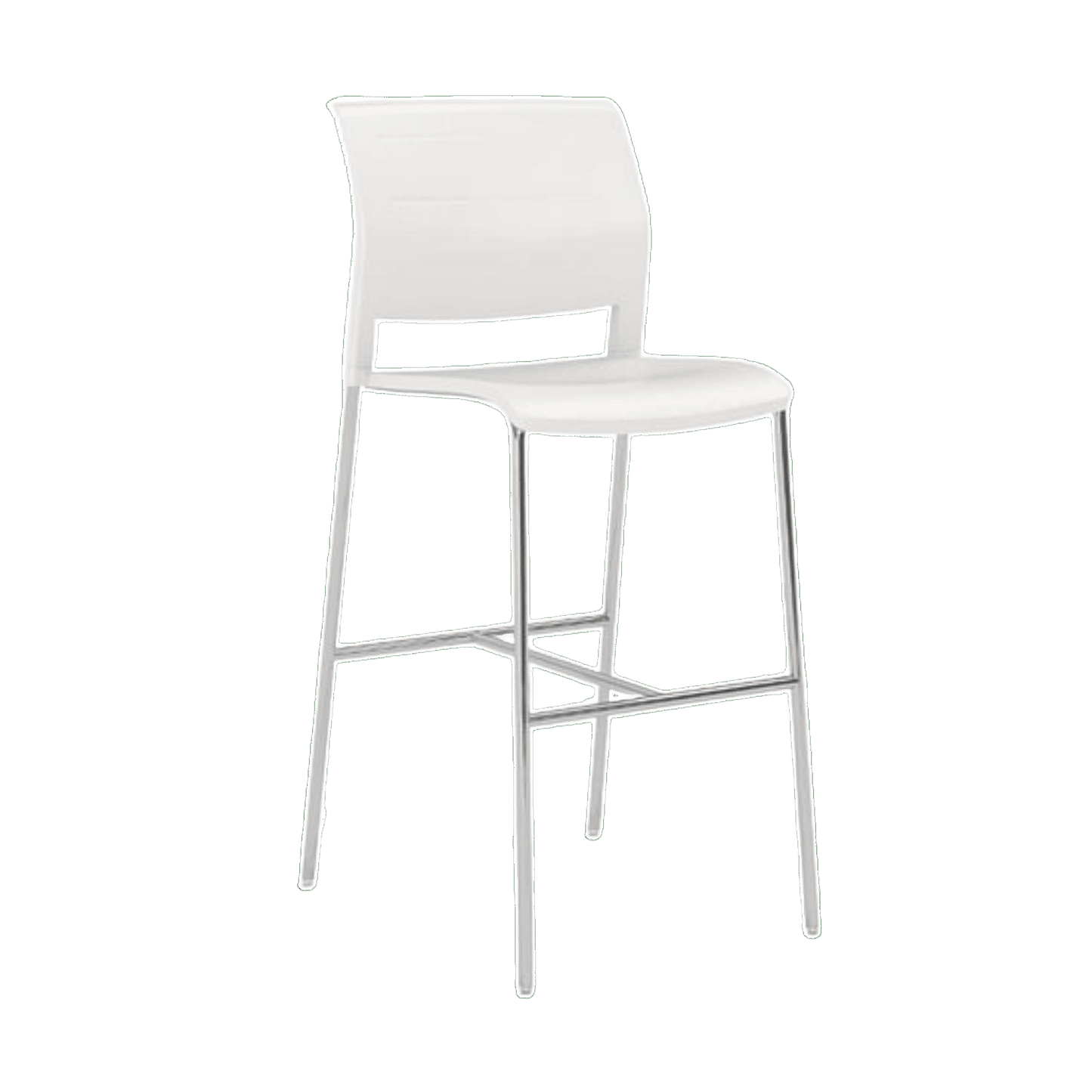 Game Office Bar Stool Moulded Plastic White - Office Furniture Company