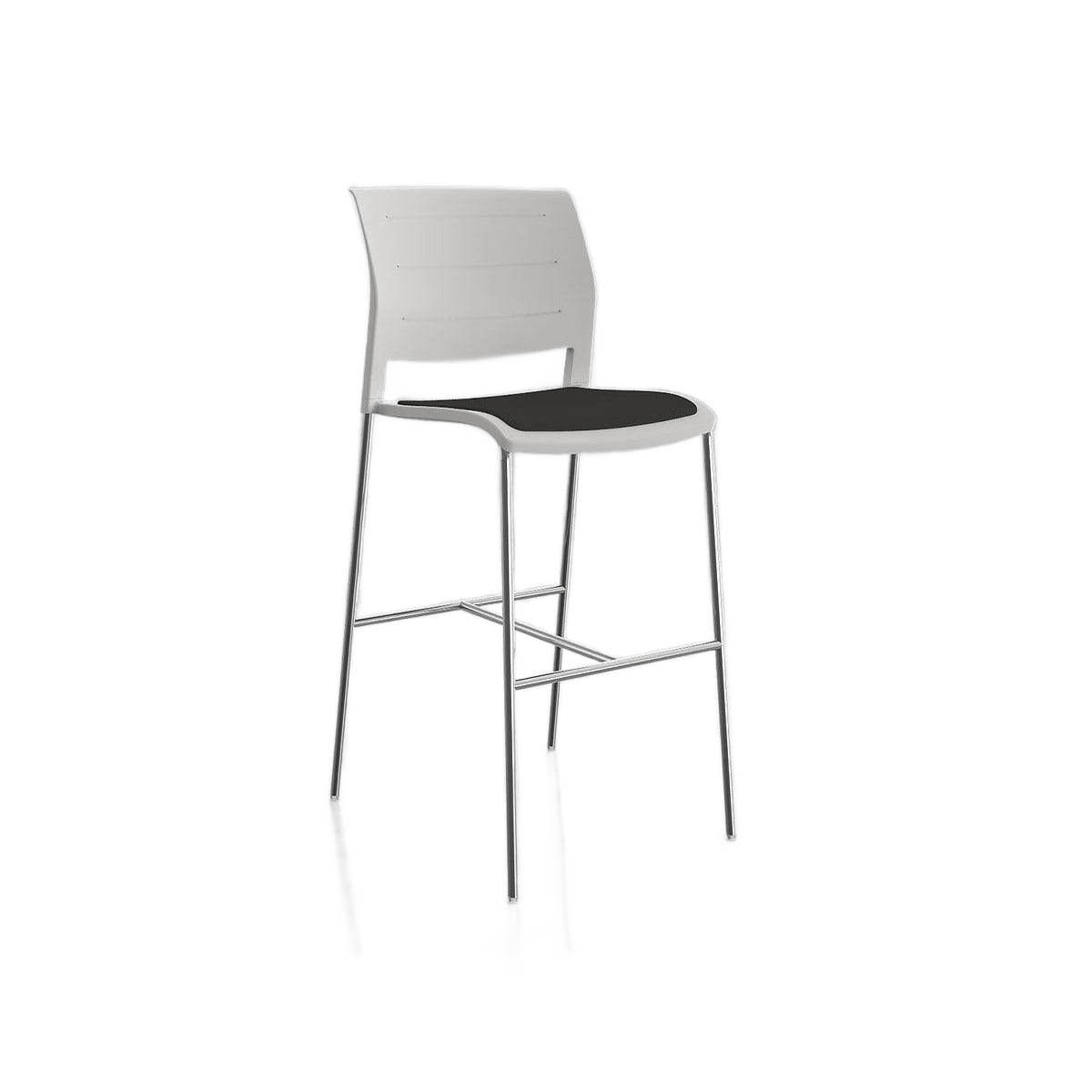 Game Office Bar Stool with Upholstered Seat & Plastic Back White breathe - lime - green - Office Furniture Company