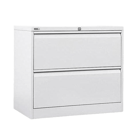 Go Lateral Filing Cabinet 2 Drawer 705H White - Office Furniture Company