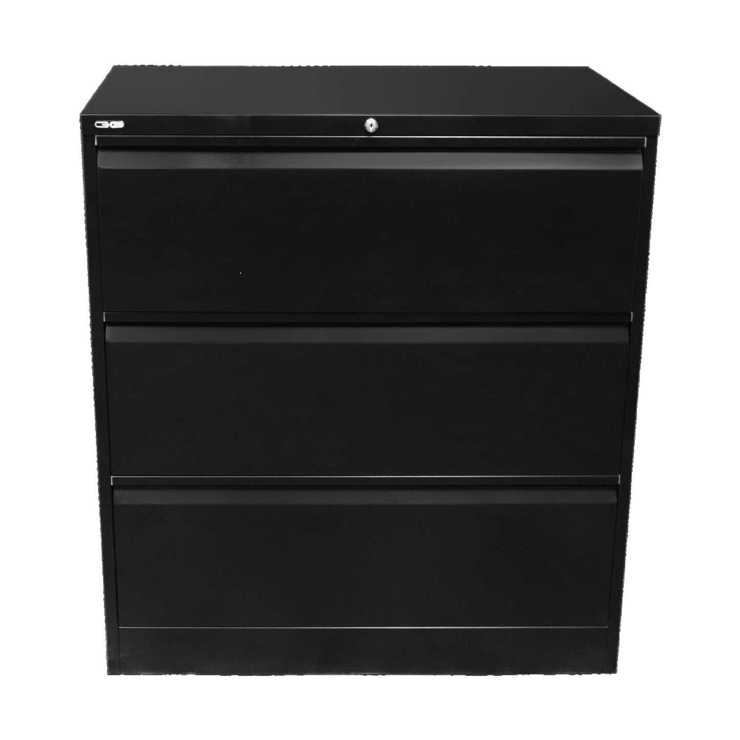Go Lateral Filing Cabinet 3 Drawer 1016 H Black - Office Furniture Company