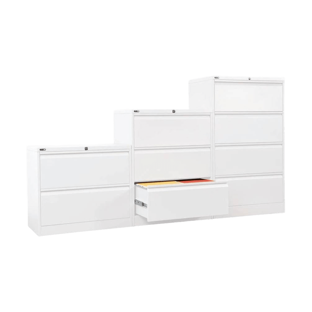 Go Lateral Filing Cabinet 4 Drawer 1321 H White - Office Furniture Company