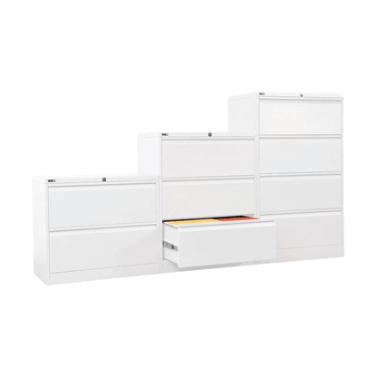 Go Lateral Filing Cabinet 4 Drawer 1321 H White - Office Furniture Company