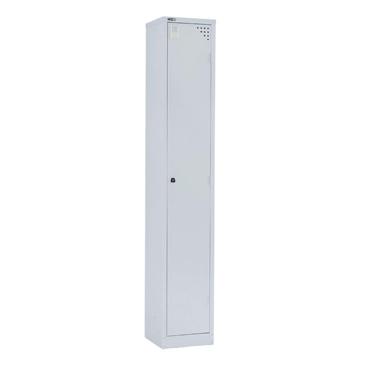 Go Single Door Steel Locker in Silver Grey - Office Furniture Company 