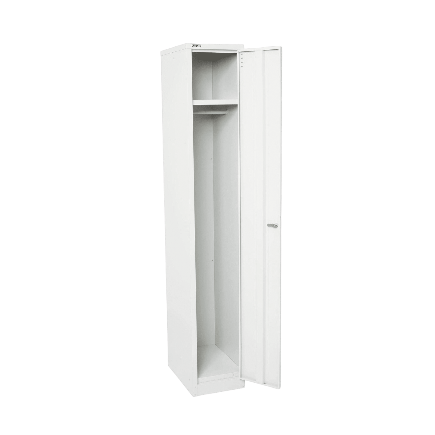 Go Single Door Steel Locker in Silver Grey 305w