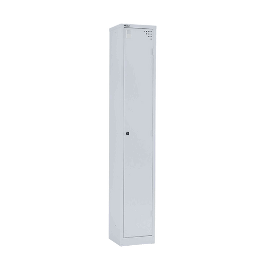 Go Single Door Steel Locker in Silver Grey 305w