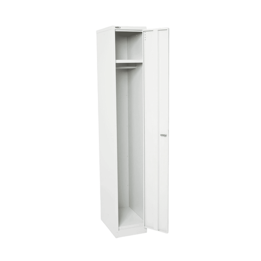 Go Single Door Steel Locker in White
