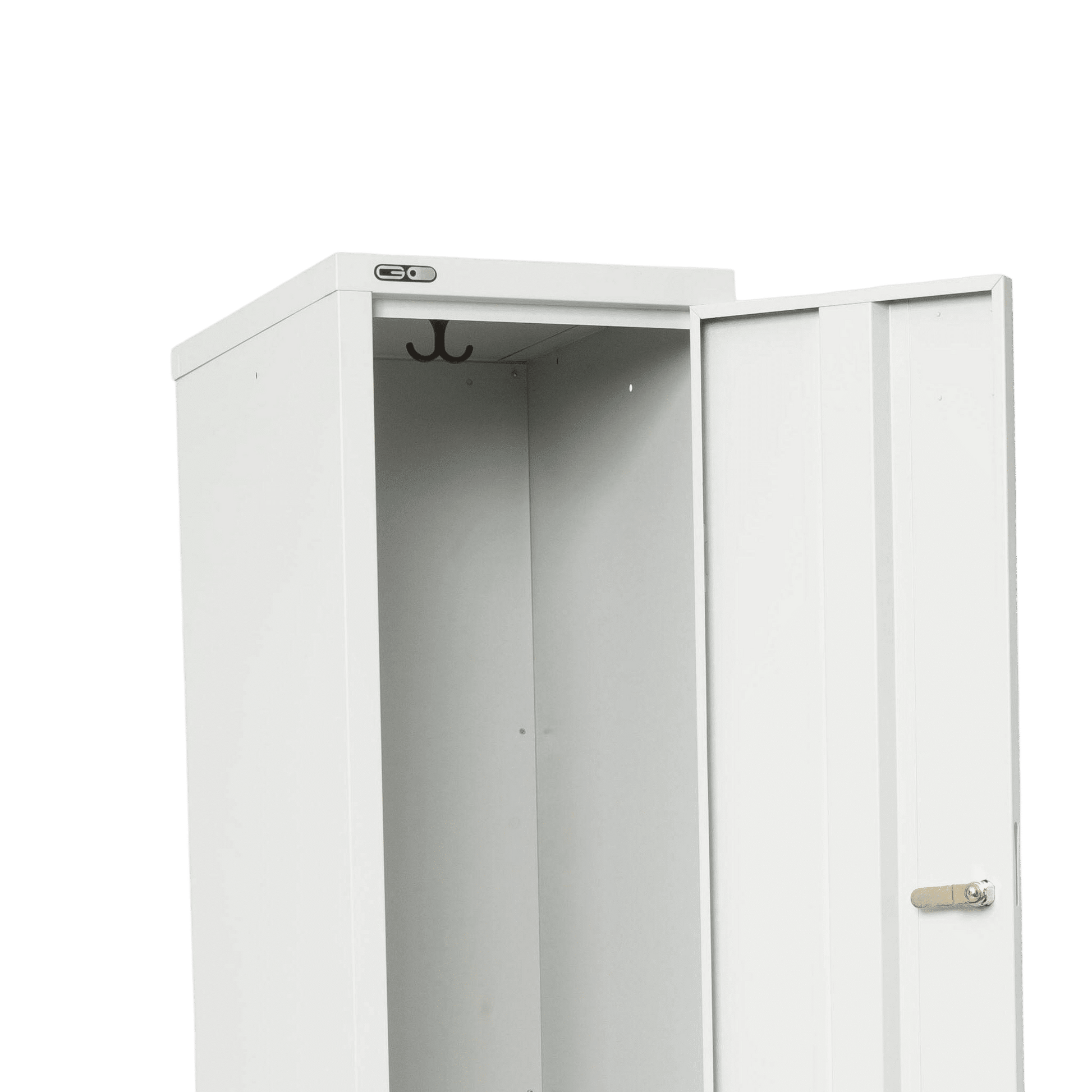 Go Single Door Steel Locker in White