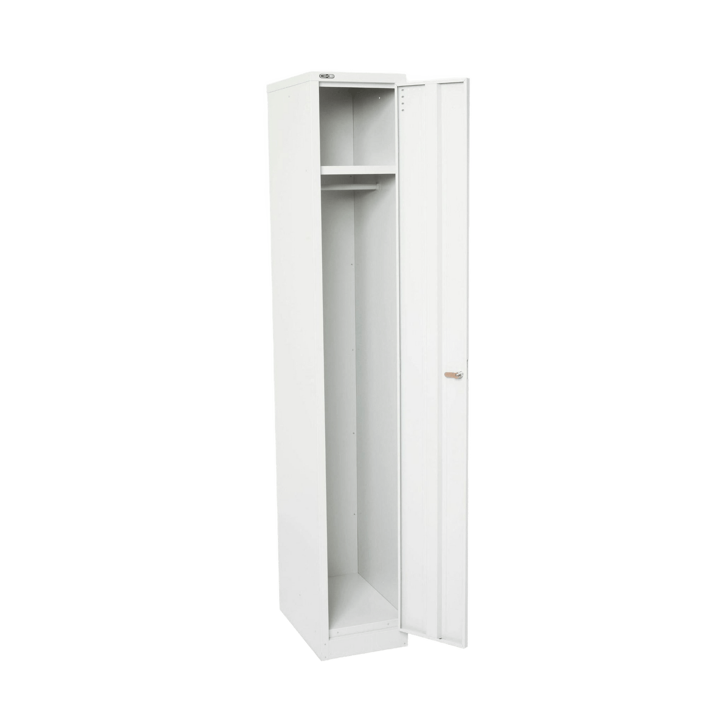 Go Single Door Steel Locker in White 1 - Office Furniture Company