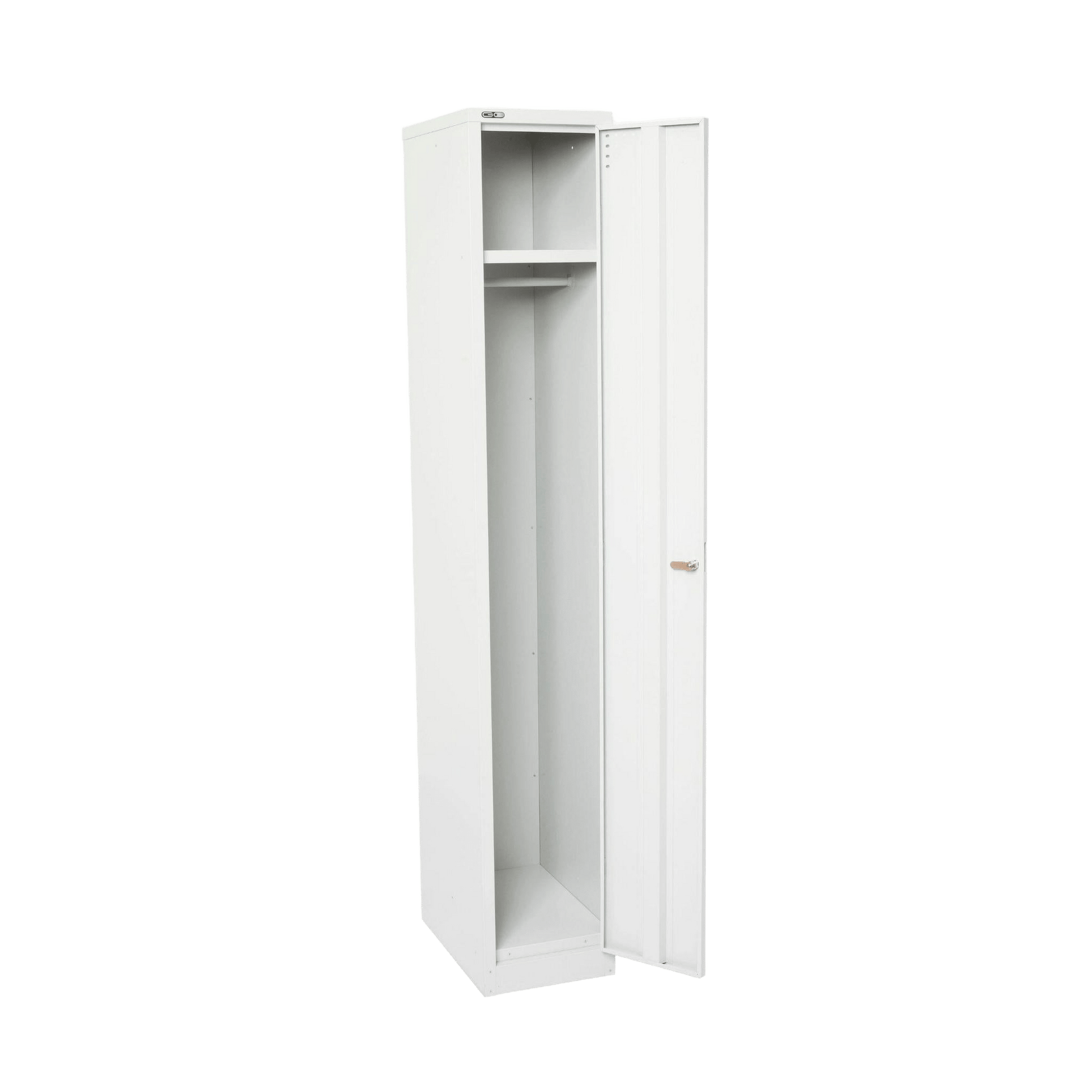 Go Single Door Steel Locker in White 1 - Office Furniture Company