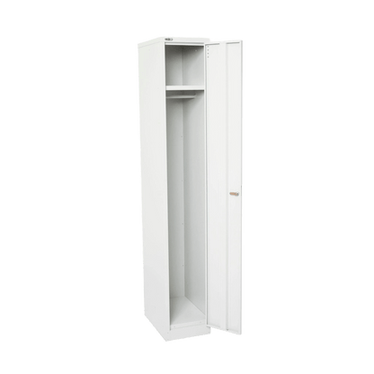 Go Single Door Steel Locker in White 1 - Office Furniture Company