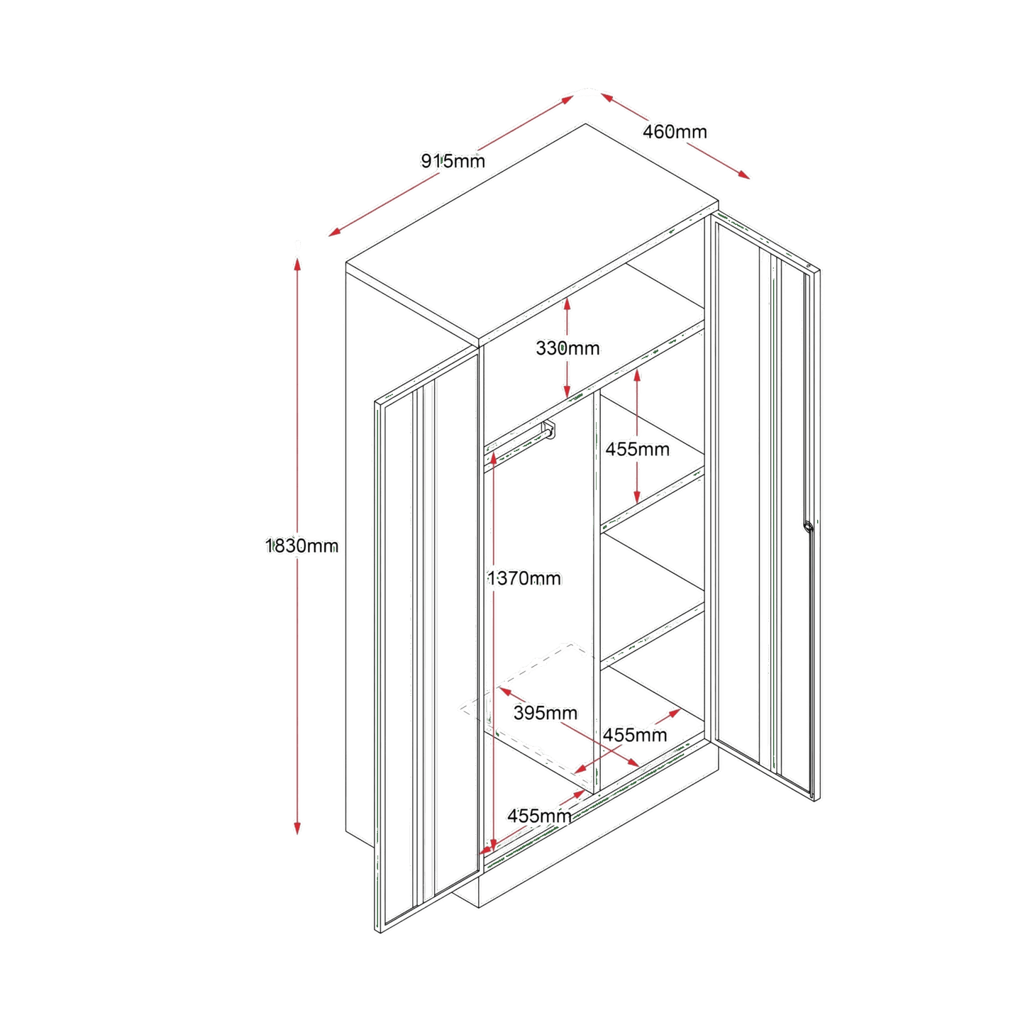 Go Steel Wardrobe Unit